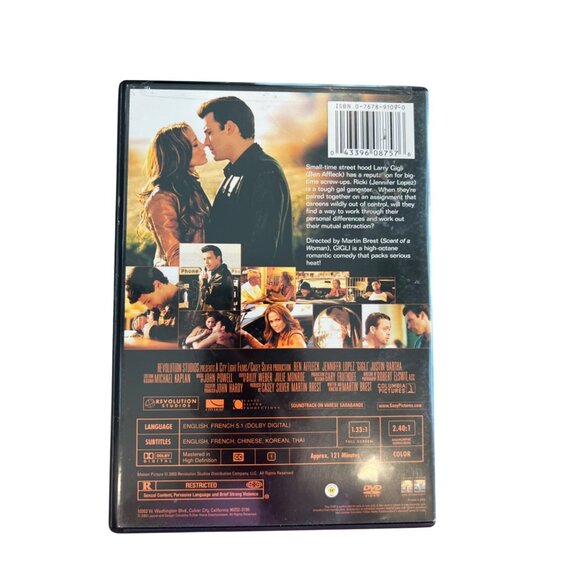 Gigli DVD 2003 Romantic Comedy Movie Ben Affleck Jennifer Lopez New Sealed - Picture 4 of 4
